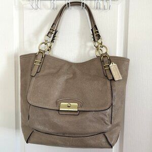 Coach Kristin Pinnacle Leather North South Tote Bag Large Handbag 19385 Fawn NEW